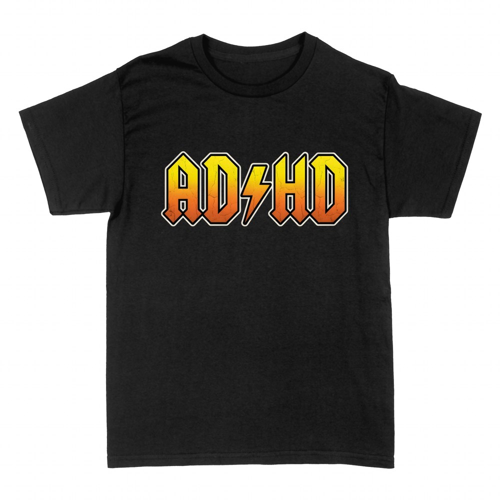 Magliette: Fulmine rock ADHD parodia