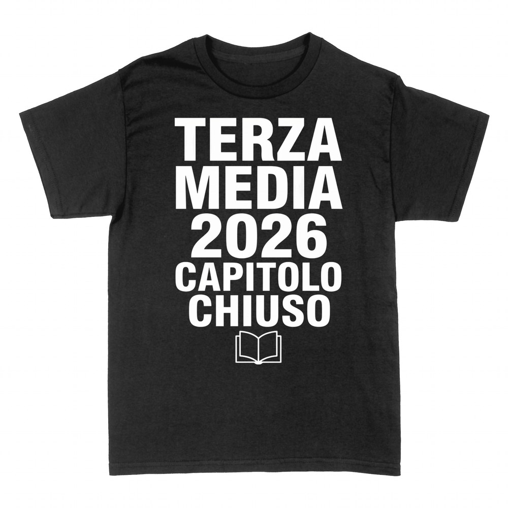Magliette: Terza media capitolo chiuso con libro