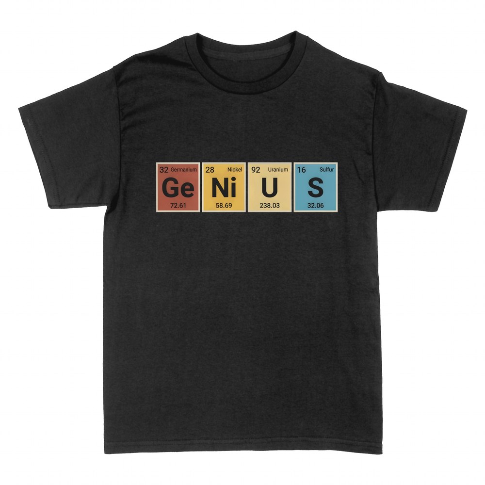 Magliette: Genius con la tavola periodica