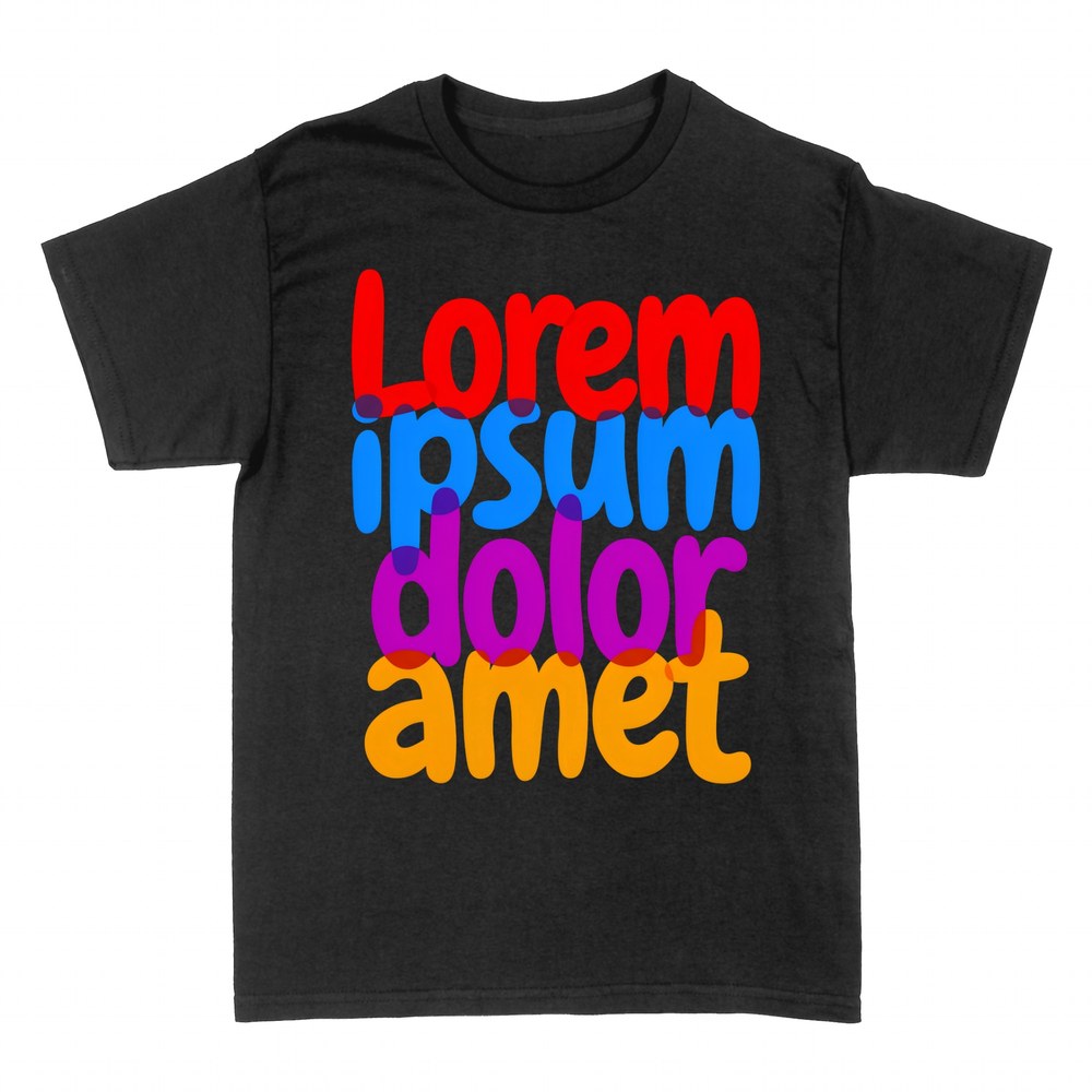 Magliette: Lorem ipsum dolor amet a lettere colorate