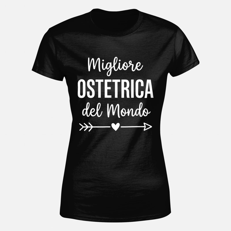 Magliette: Migliore ostetrica del mondo con cuore