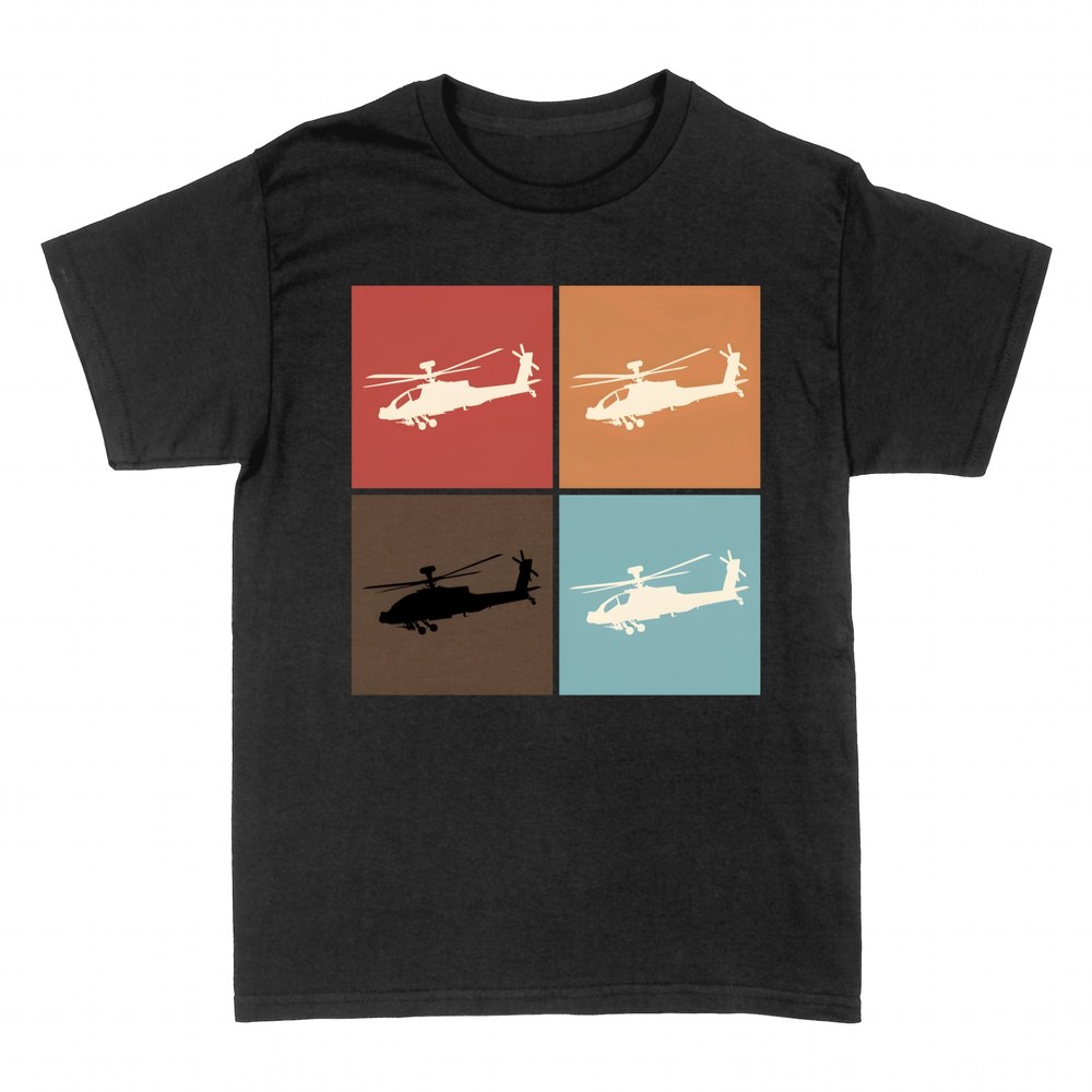 Magliette: Elicottero Apache in stile pop art