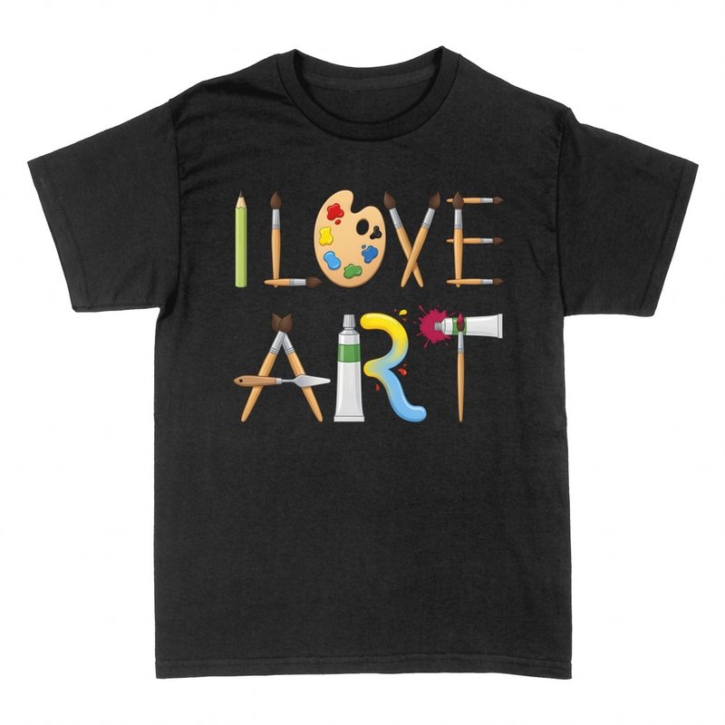 Magliette: Amo l'arte con utensili da pittura