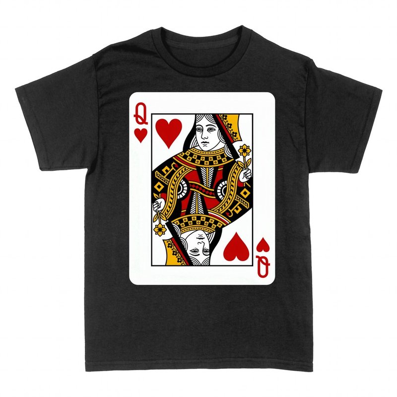 Magliette: Regina di cuori, carta da gioco