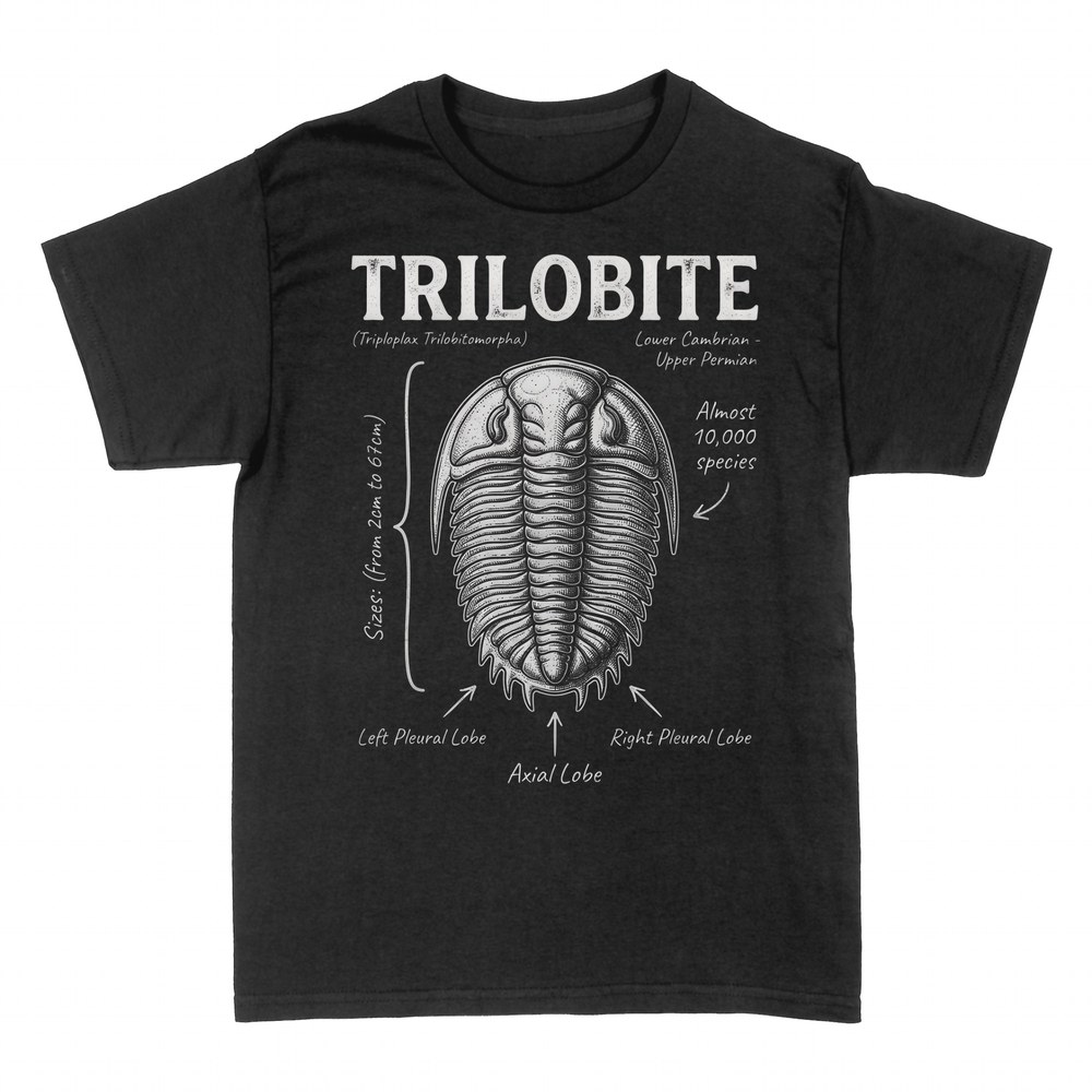 Magliette: Diagramma anatomico del trilobite