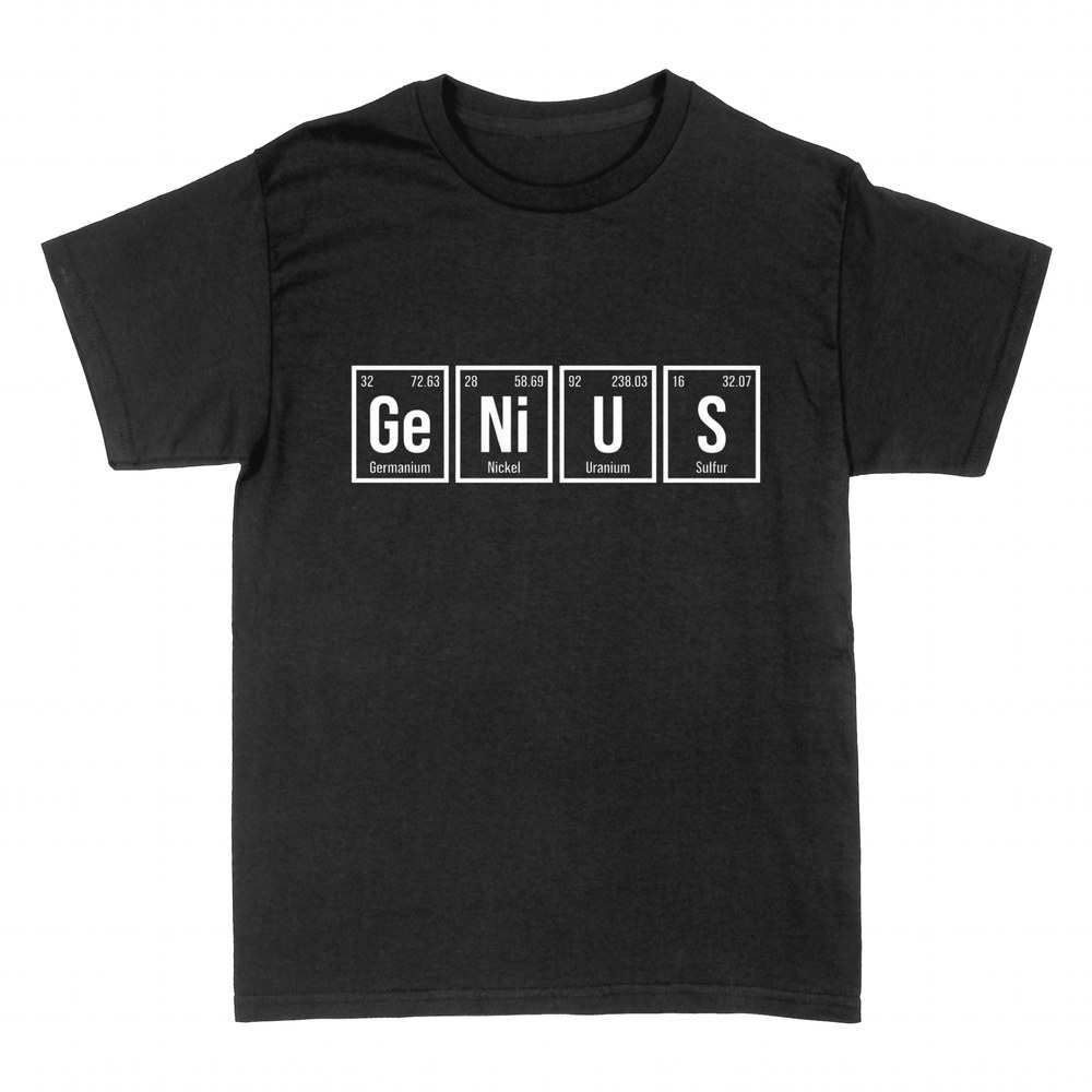 Magliette: GENIUS con la tavola periodica