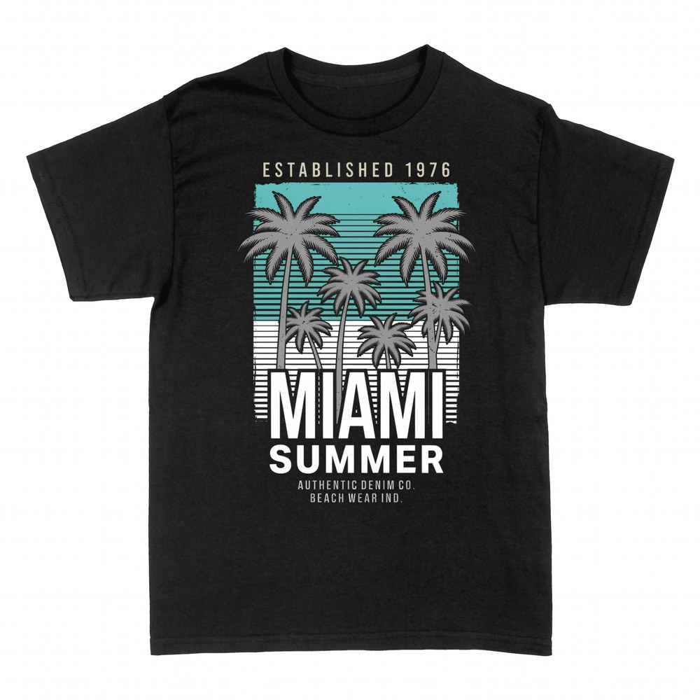 Magliette: Miami Summer palme spiaggia vintage