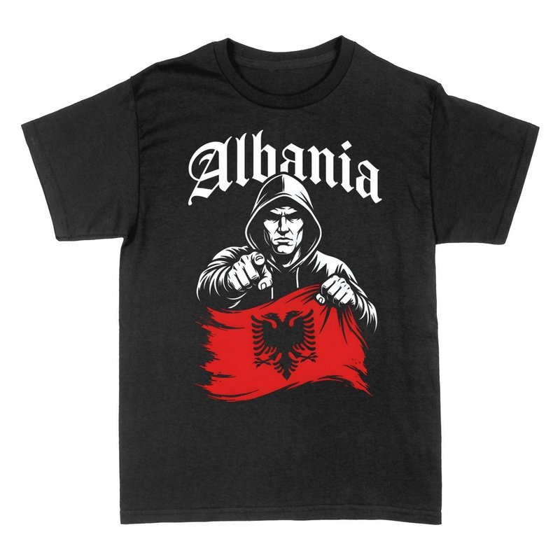 Magliette: Albania aquila bicipite incappucciato