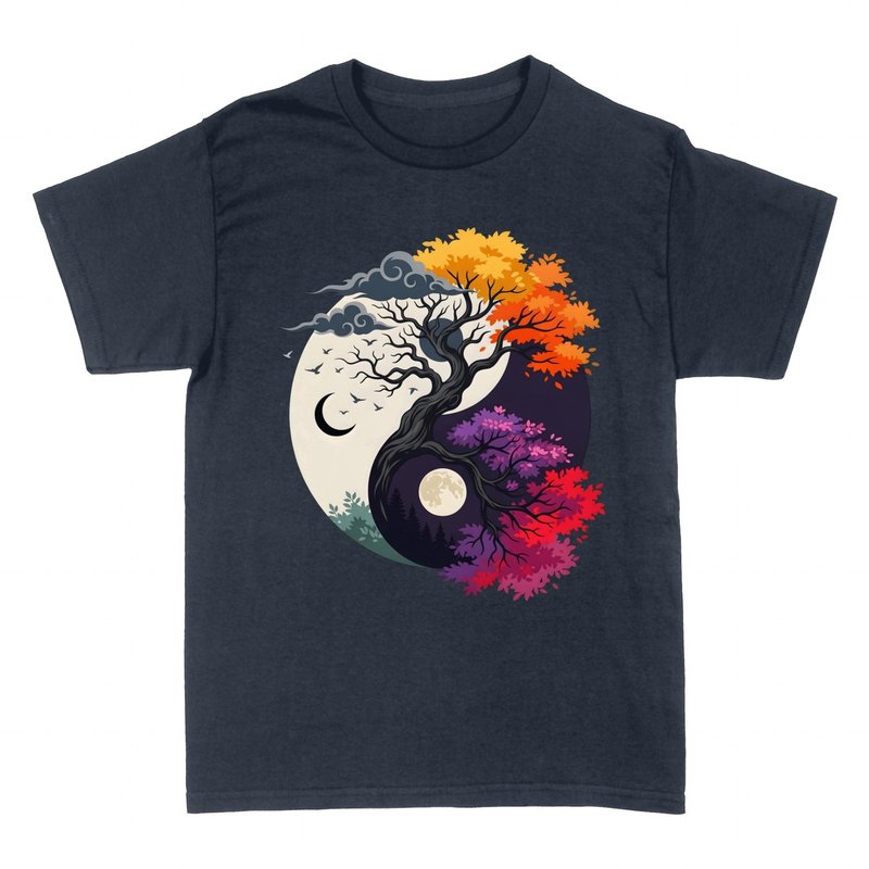 Magliette: Yin Yang Alberi delle Stagioni