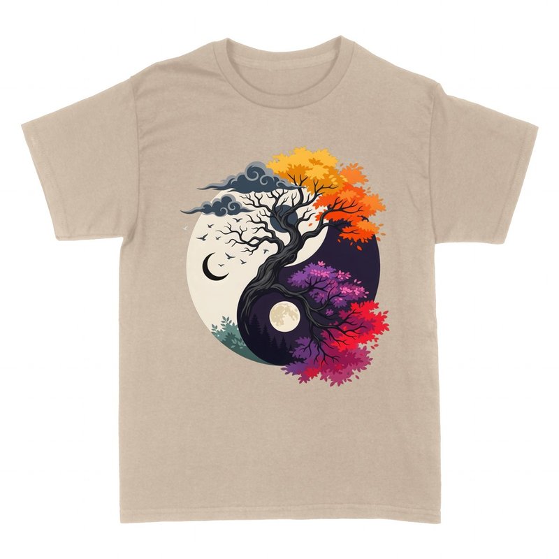 Magliette: Yin Yang Alberi delle Stagioni
