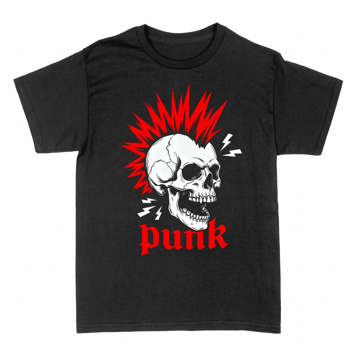 Magliette: Teschio Punk con Mohawk
