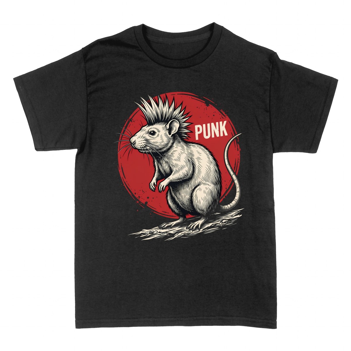 Magliette: Topo Punk con Cresta Mohawk