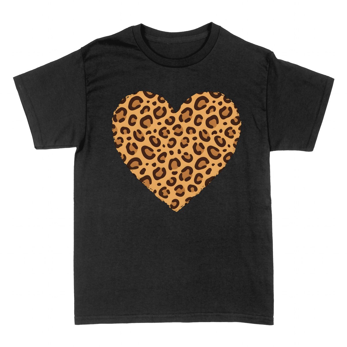 Magliette: Cuore Stampa Leopardo