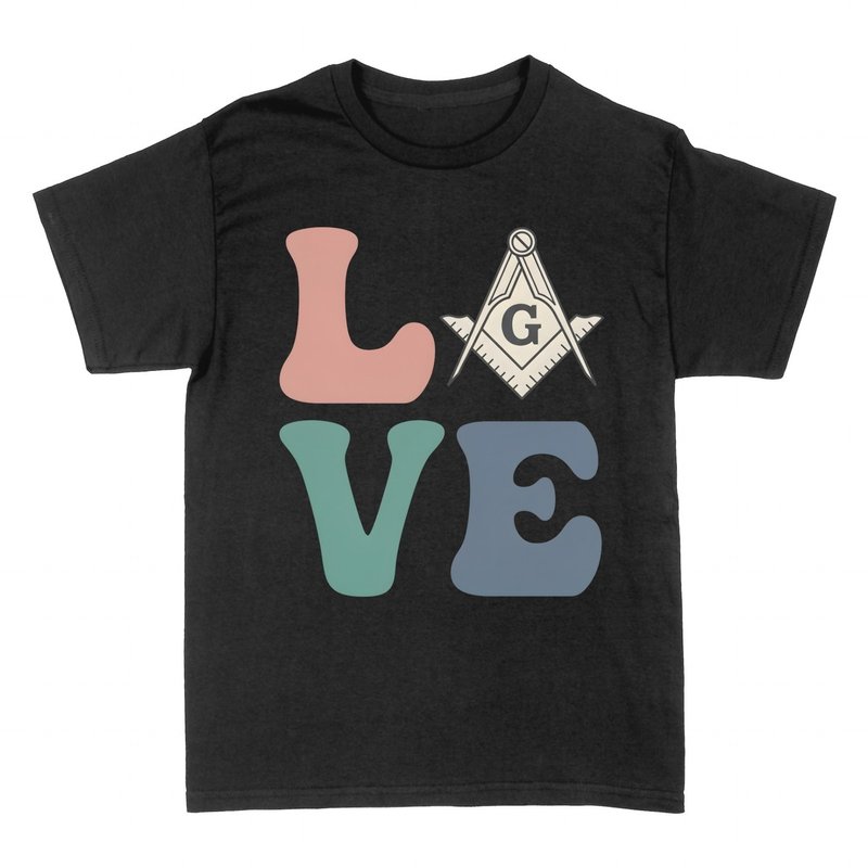 Magliette: LOVE Massoneria Squadra e Compasso