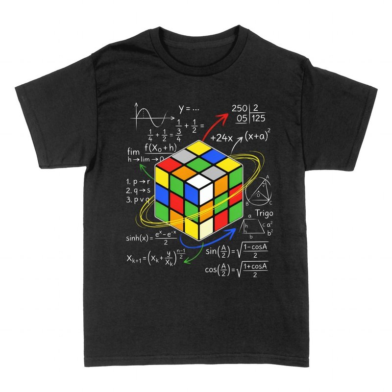 Magliette: Cubo di Rubik con formule matematiche