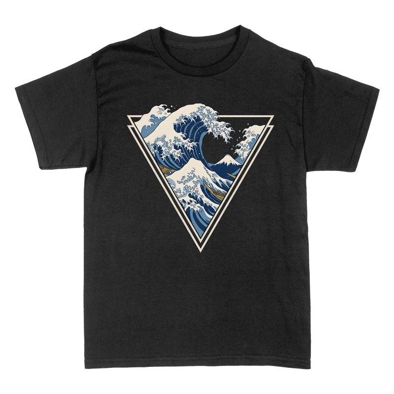 Magliette: Grande Onda di Kanagawa Ukiyo-e Triangolo