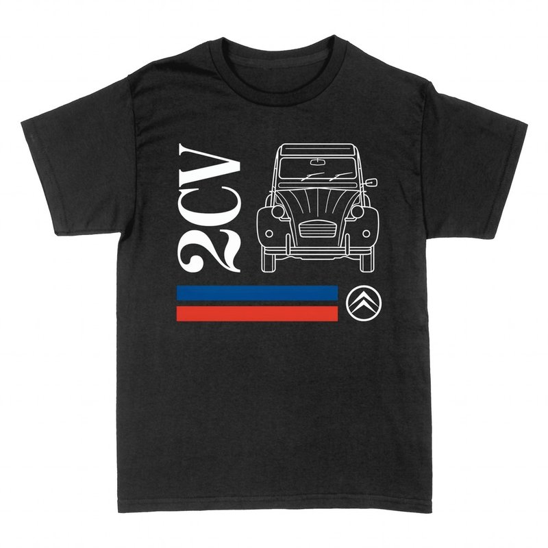 Magliette: 2CV auto classica francese di fronte
