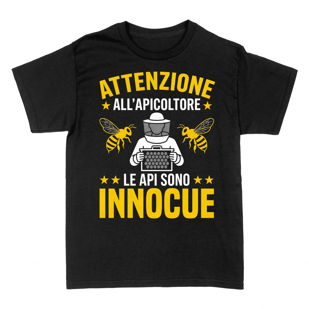 Magliette: Attenzione all'Apicoltore - Le Api Sono Innocue