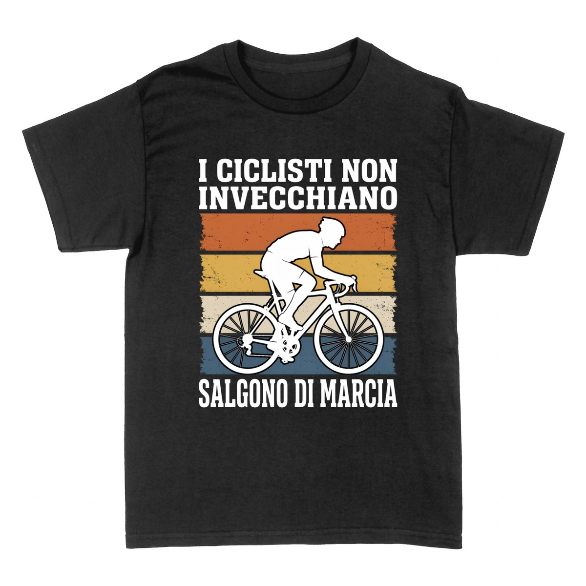 Magliette: I Ciclisti Non Invecchiano, Salgono di Marcia