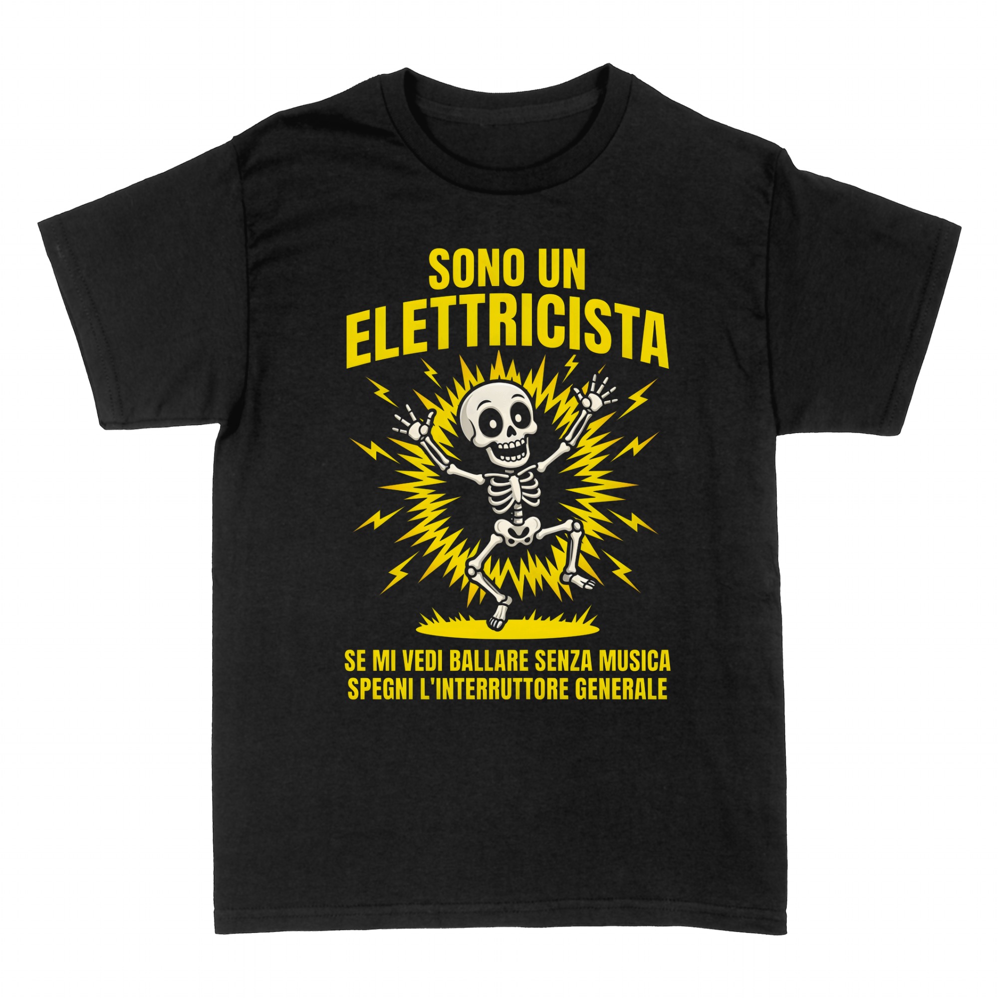 Magliette: Sono un Elettricista - Scheletro Fulminato