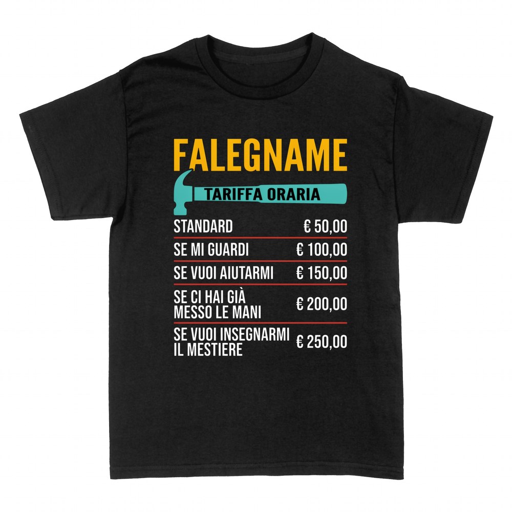 Magliette: Falegname Tariffa Oraria