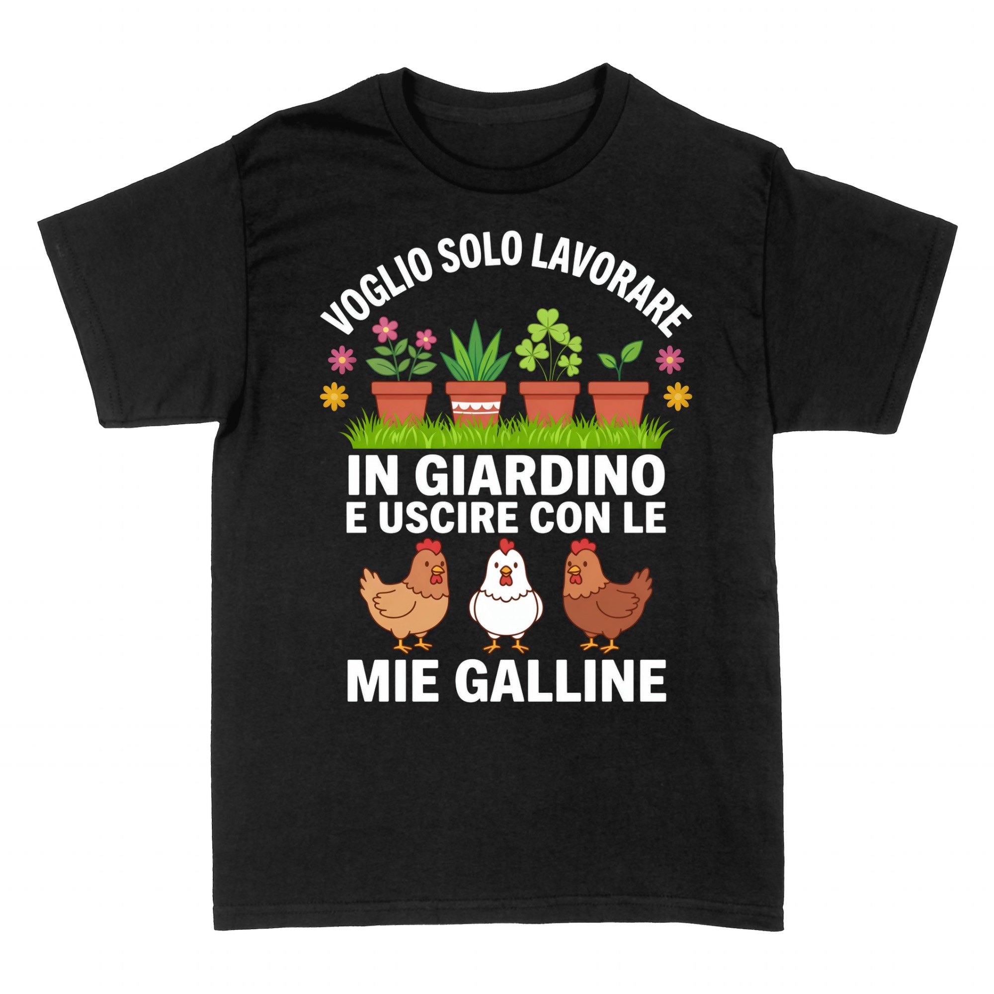 Magliette: Voglio Solo Lavorare in Giardino