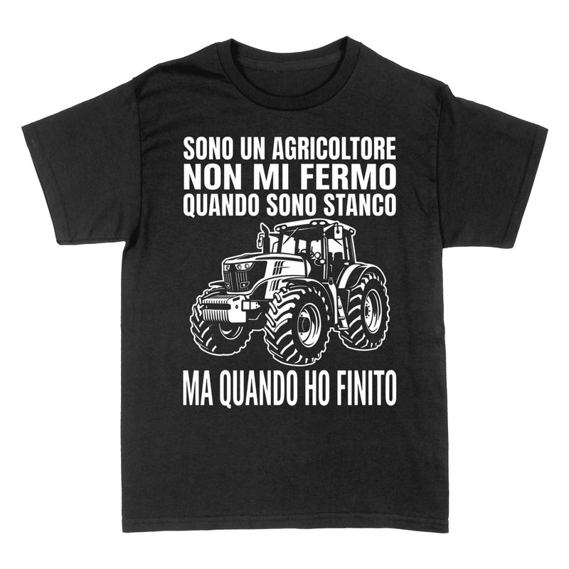 Magliette: Agricoltore: Non Mi Fermo Quando Sono Stanco