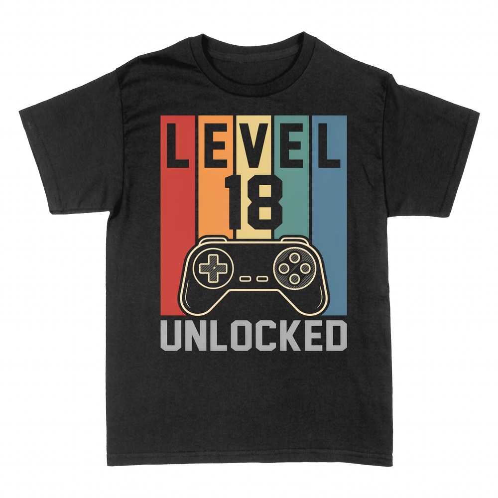 Magliette: Level 18 Unlocked - 18 Anni Gamer
