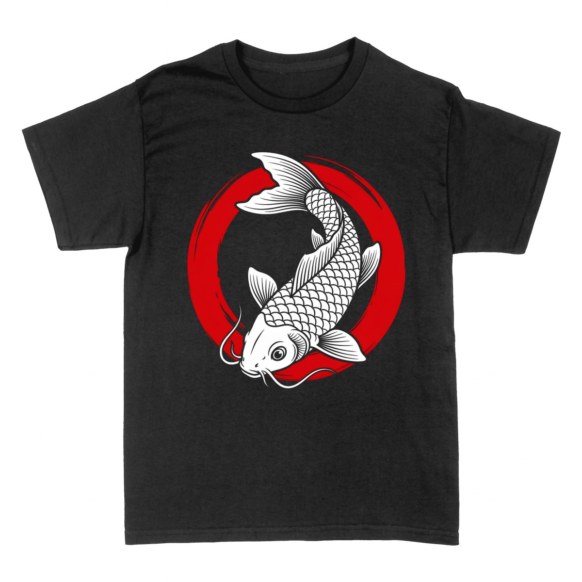 Magliette: Koi Giapponese Pennellata Rossa