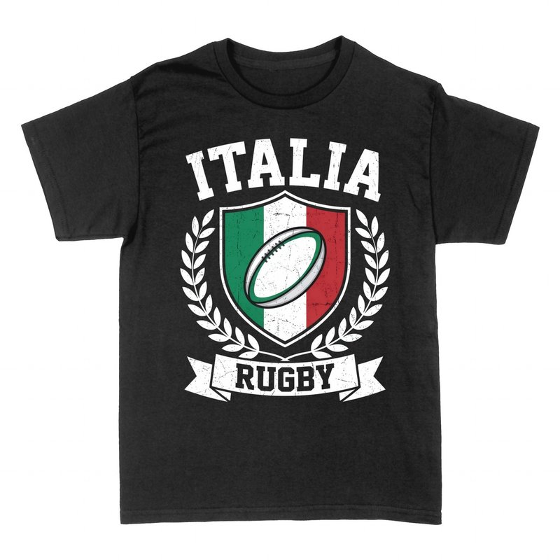 Magliette: Italia Rugby &mdash; Scudo e Pallone Ovale