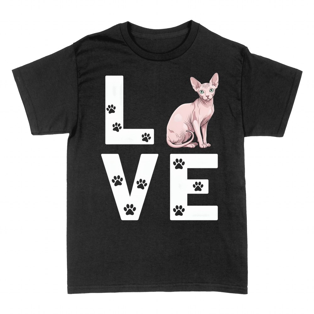 Magliette: LOVE Gatto Sphynx Impronte
