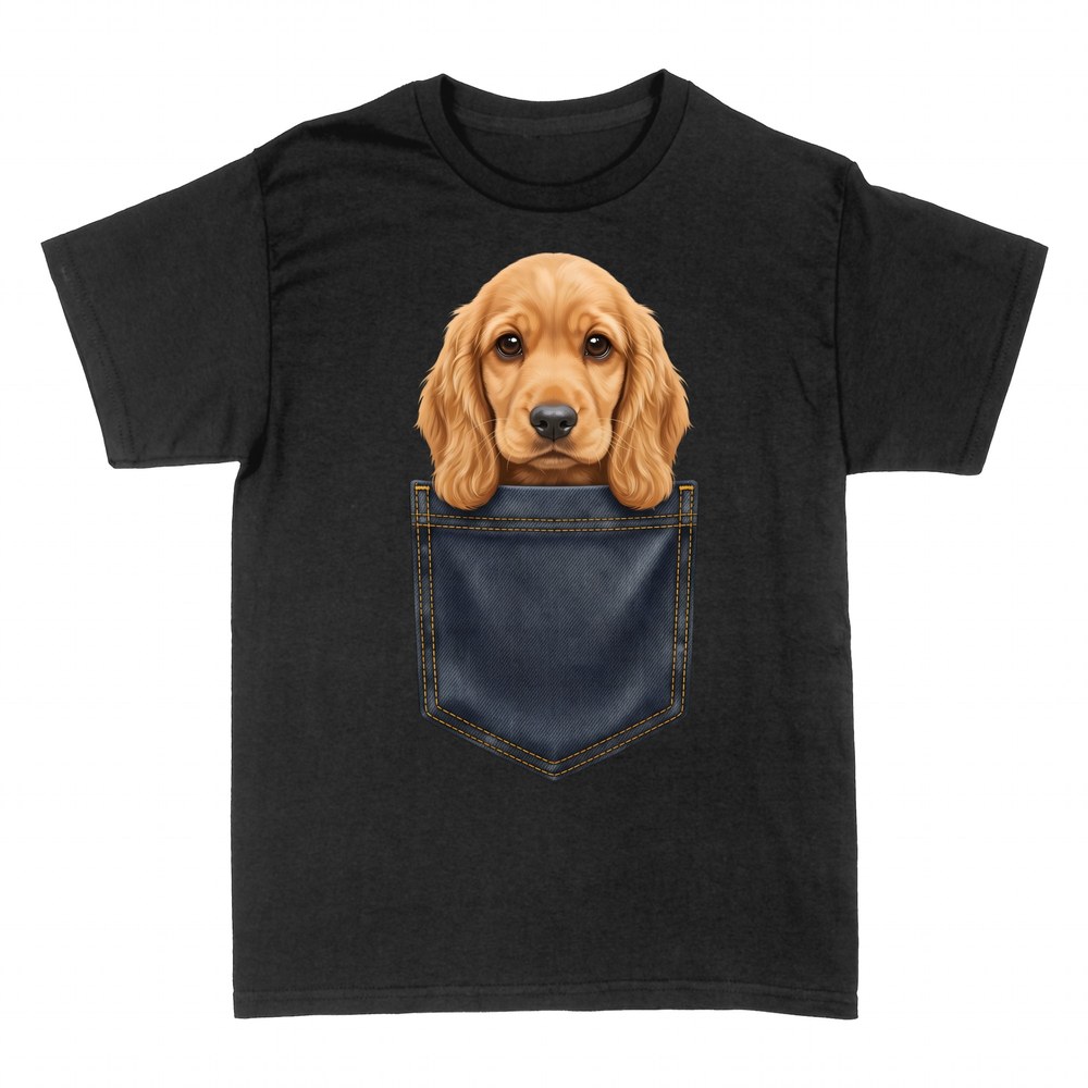 Magliette: Cucciolo Cocker Spaniel nel Taschino di Jeans