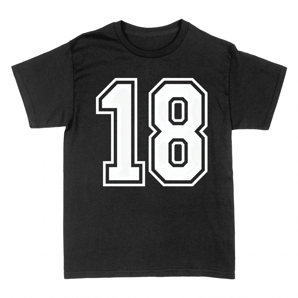 Magliette: 18 Anni Numero Sportivo Bold