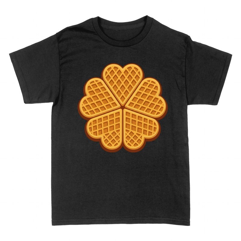Magliette: Waffle a Cuore Dorato