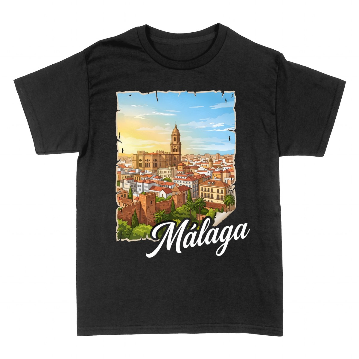 Magliette: M&aacute;laga Panorama Vintage