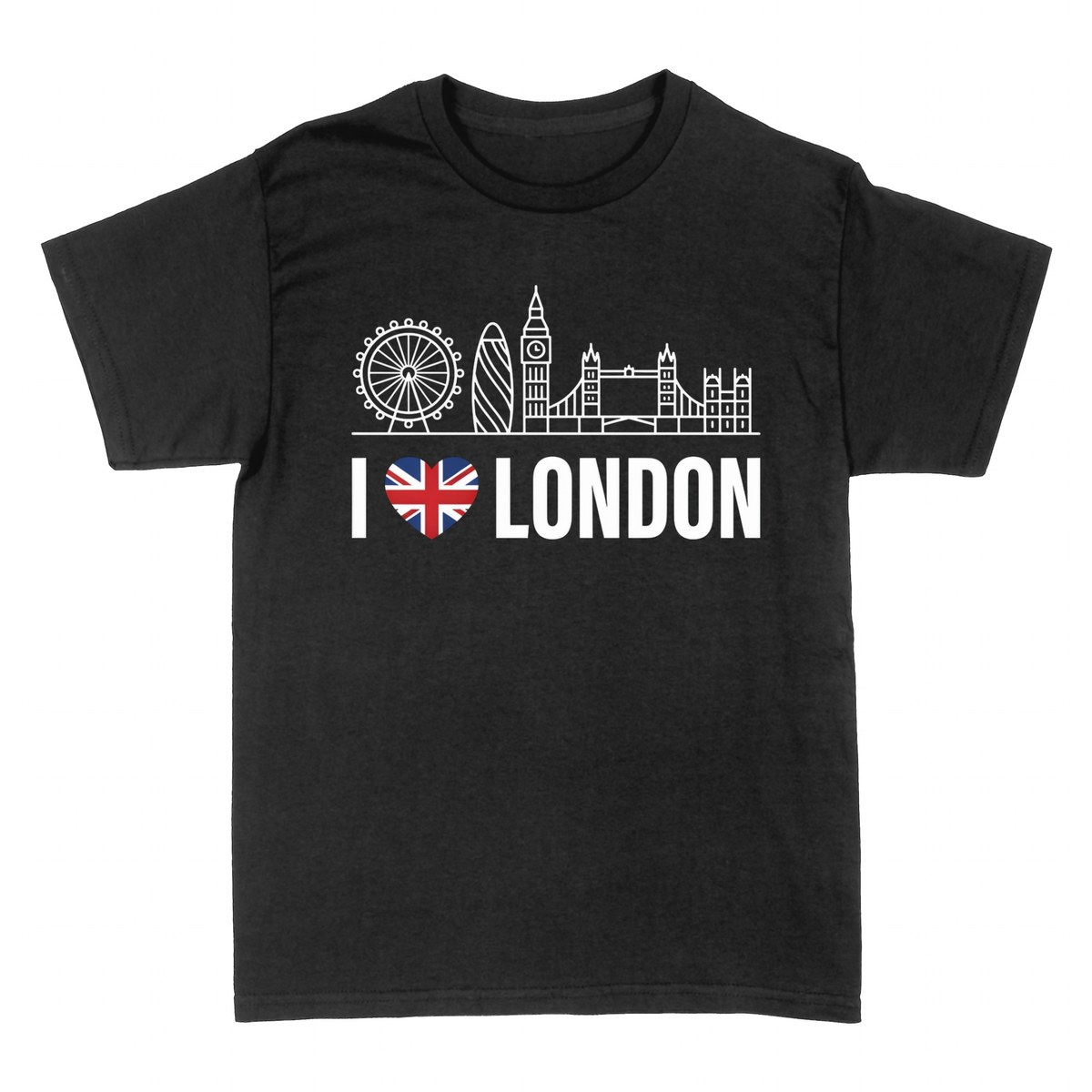 Magliette: I Love London &mdash; Skyline Iconico