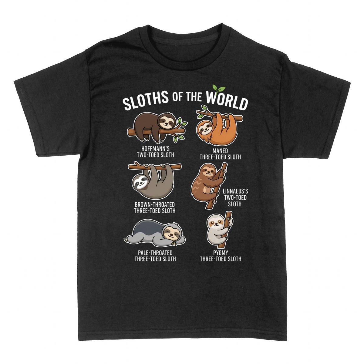 Magliette: Bradipi del Mondo - 6 Specie