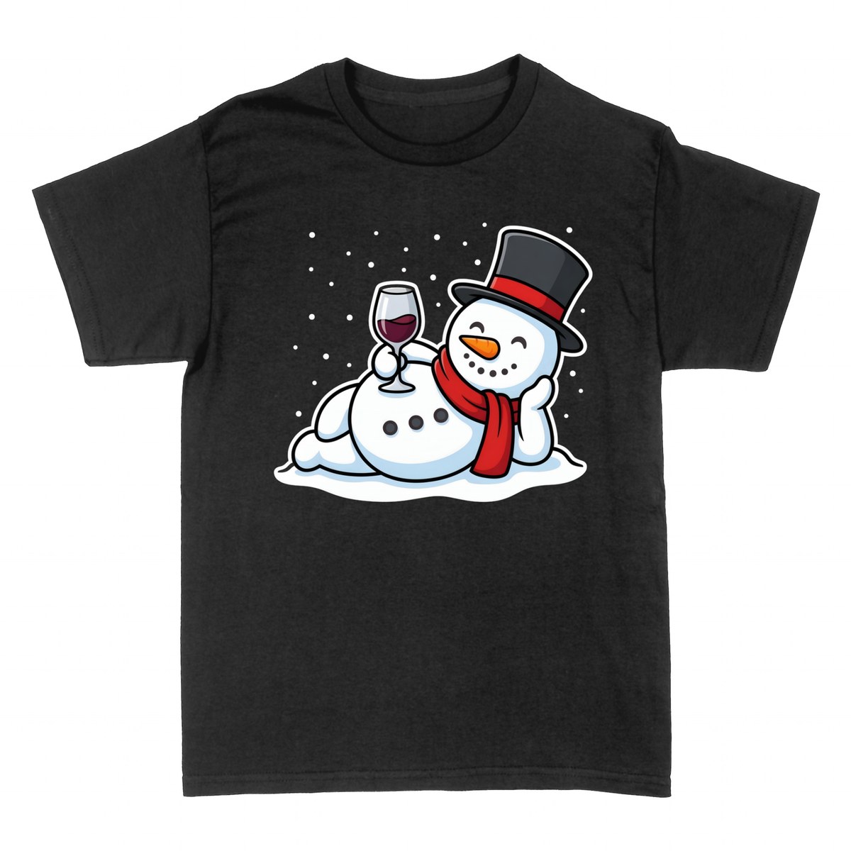 Magliette: Pupazzo di Neve con Vino di Natale