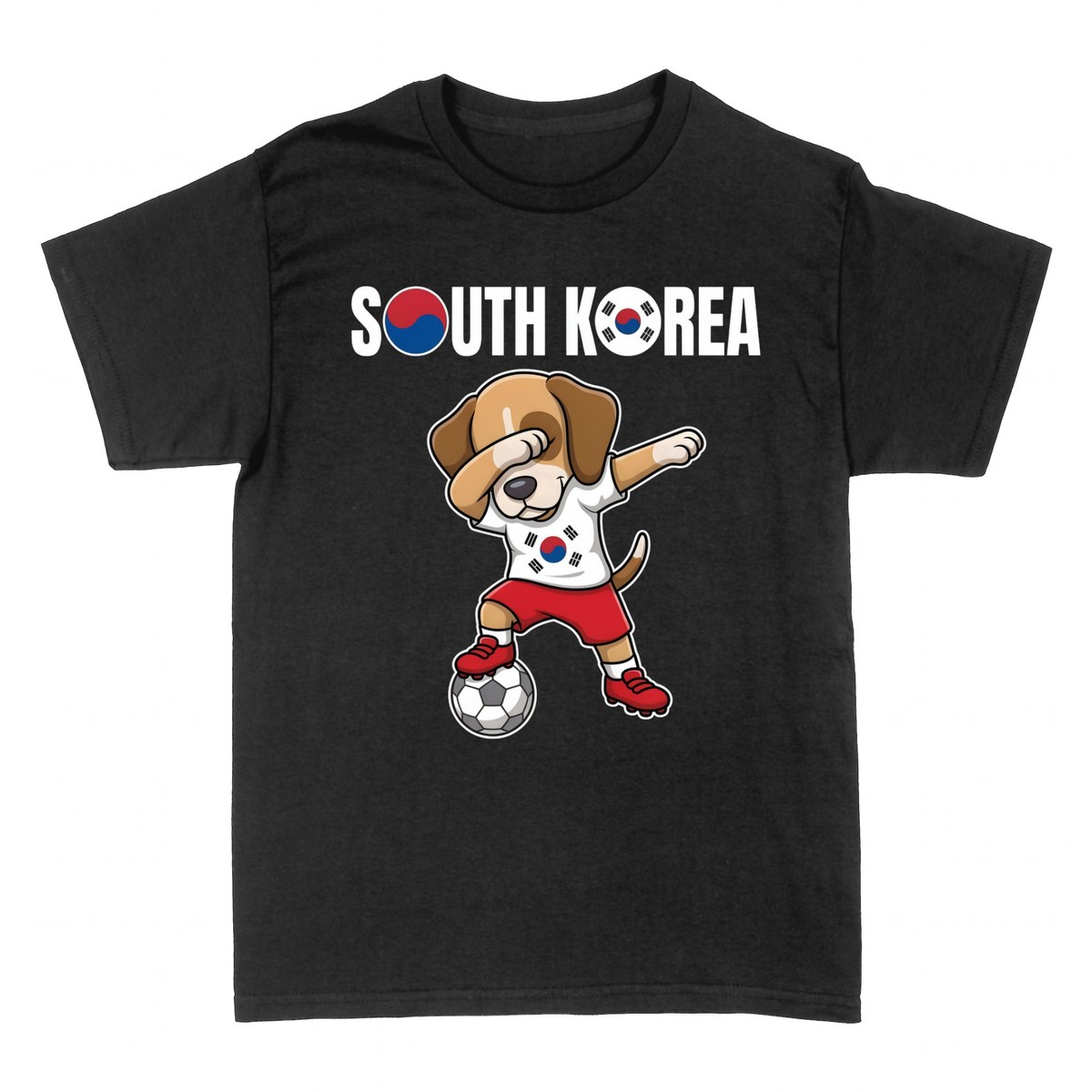 Magliette: Corea del Sud Calcio Cane Dab