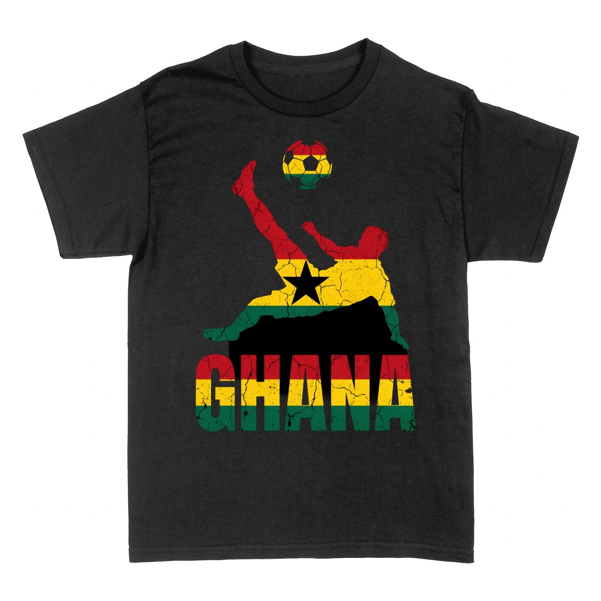 Magliette: Ghana Calcio Bandiera Rovesciata