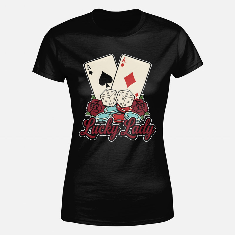 Magliette: Lucky Lady - Assi da Poker e Dadi