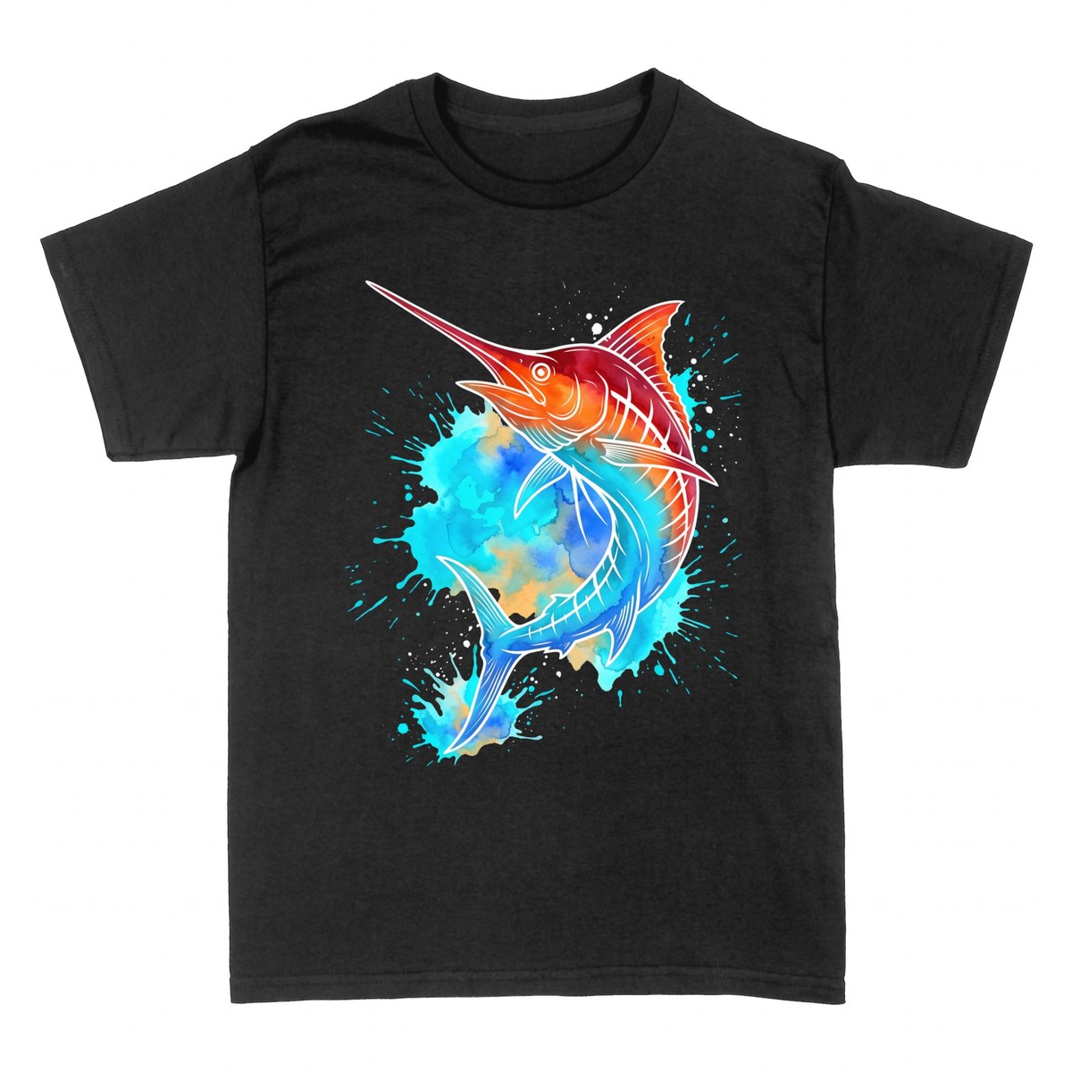 Magliette: Marlin Acquerello Splash