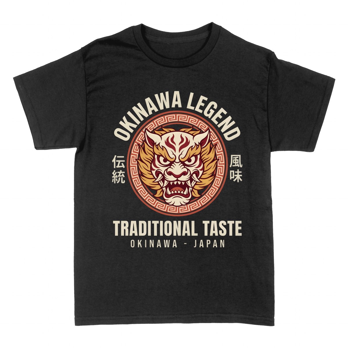 Magliette: Okinawa Legend - Maschera Oni Tradizionale.