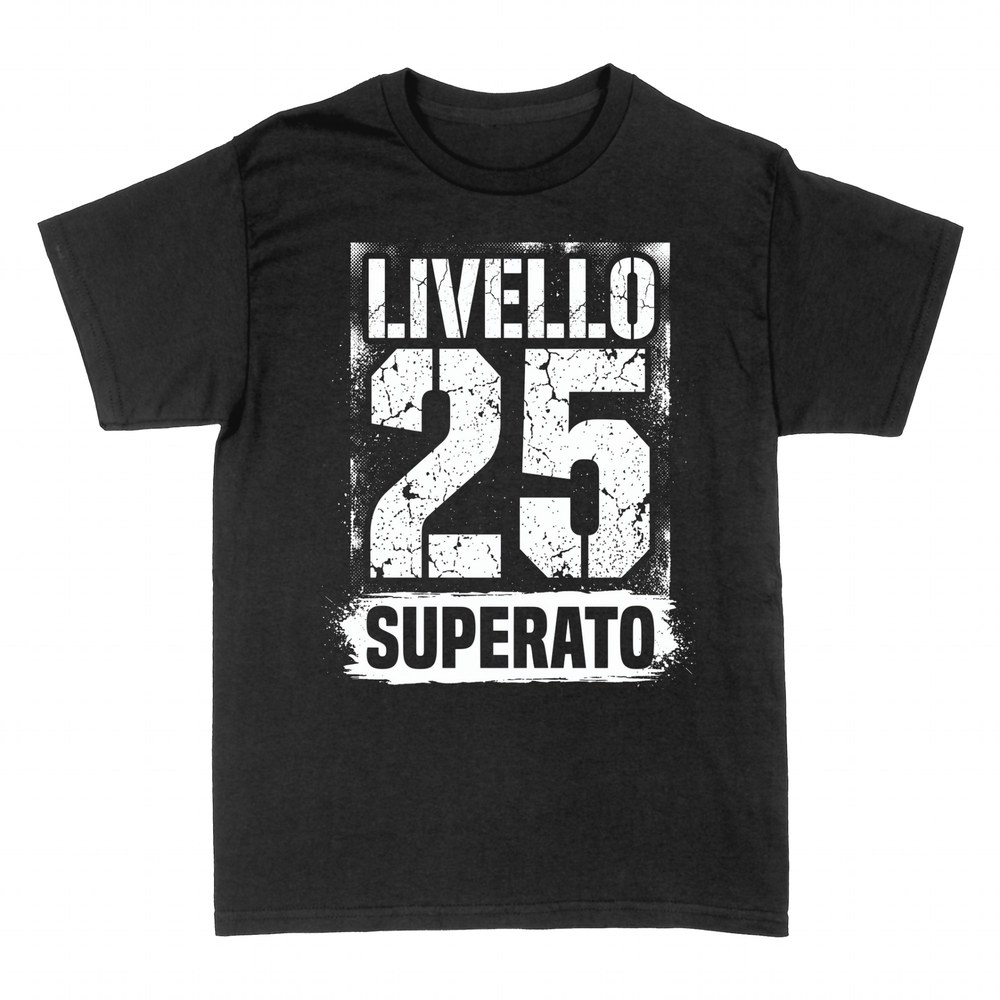 Magliette: Livello 25 Superato - Compleanno Gamer
