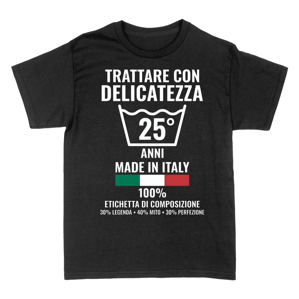 Magliette: 25 Anni Made in Italy - Etichetta di Cura