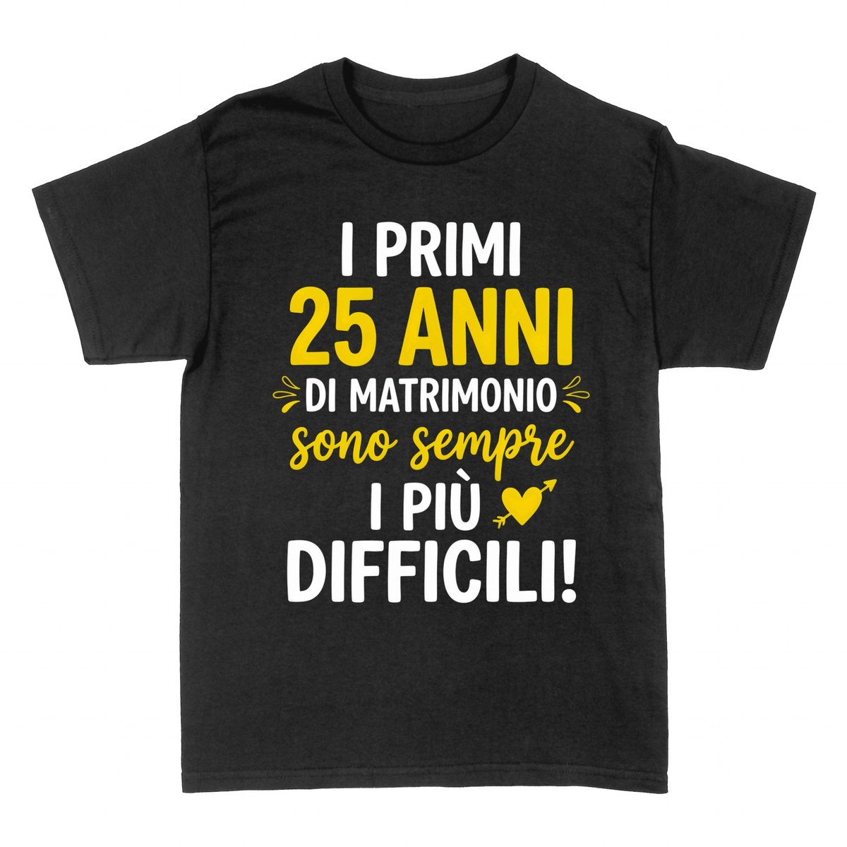 Magliette: I Primi 25 Anni di Matrimonio Sono i Pi&ugrave; Difficili