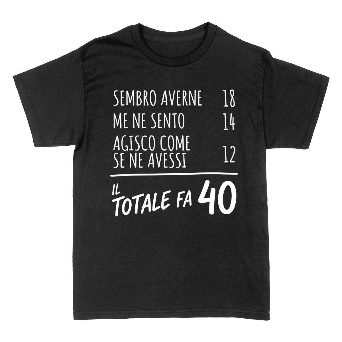 Magliette: Il Totale Fa 40 - Conta Divertente