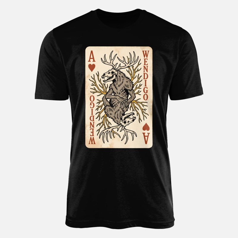 Magliette: Carta da poker asso di cuori con wendigo