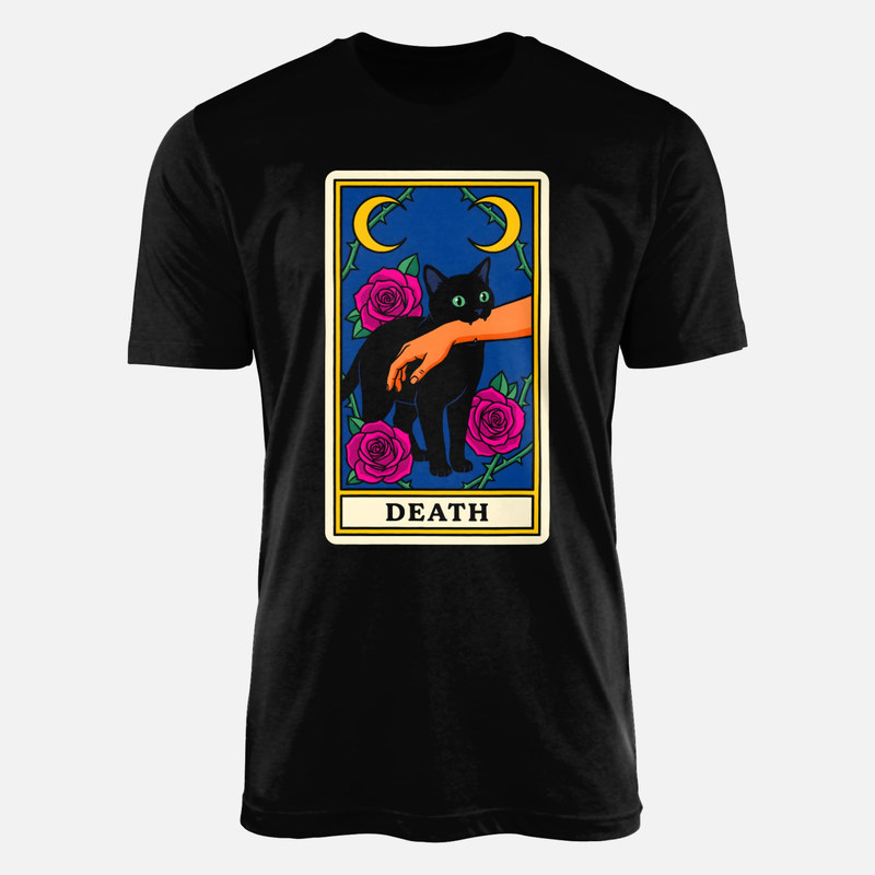 Magliette: Tarot gatto nero della morte