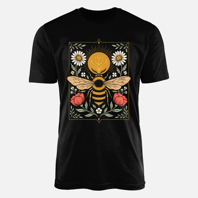 Magliette: Ape mistica botanica vintage